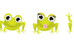 little frogs jumping